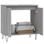 Sonoma grauer Badezimmerschrank aus Holzwerkstoff, 58 x 33 x 60 cm von vidaXL, Badezimmerwaschtische - Ref: Foro24-831586, Pr...