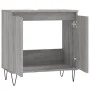 Sonoma gray engineered wood bathroom cabinet 58x33x60 cm by vidaXL, bathroom vanities - Ref: Foro24-831586, Price: 42,14 €, D...
