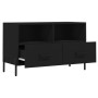 Sperrholz TV-Möbel schwarz 80x36x50 cm von vidaXL, TV-Möbel - Ref: Foro24-828981, Preis: 71,23 €, Rabatt: %
