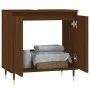 Armario de baño madera de ingeniería marrón roble 58x33x60 cm de vidaXL, Tocadores de baño - Ref: Foro24-831579, Precio: 42,5...