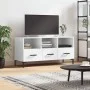 Mueble de TV madera contrachapada blanco brillo 102x36x50 cm de vidaXL, Muebles TV - Ref: Foro24-829038, Precio: 62,88 €, Des...
