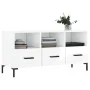 Mueble de TV madera contrachapada blanco brillo 102x36x50 cm de vidaXL, Muebles TV - Ref: Foro24-829038, Precio: 62,88 €, Des...