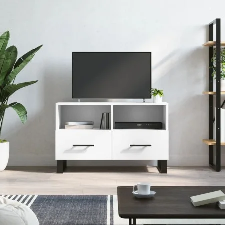 White plywood TV cabinet 80x36x50 cm by vidaXL, TV Furniture - Ref: Foro24-828996, Price: 69,35 €, Discount: %