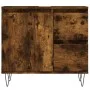 Armario de baño madera contrachapada roble ahumado 65x33x60 cm de vidaXL, Tocadores de baño - Ref: Foro24-831609, Precio: 67,...