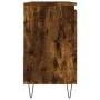 Armario de baño madera contrachapada roble ahumado 65x33x60 cm de vidaXL, Tocadores de baño - Ref: Foro24-831609, Precio: 67,...