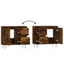 Armario de baño madera contrachapada roble ahumado 65x33x60 cm de vidaXL, Tocadores de baño - Ref: Foro24-831609, Precio: 67,...