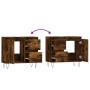 Badezimmerschrank aus geräuchertem Eichensperrholz, 65 x 33 x 60 cm von vidaXL, Badezimmerwaschtische - Ref: Foro24-831609, P...