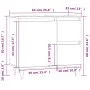 Armario de baño madera contrachapada roble ahumado 65x33x60 cm de vidaXL, Tocadores de baño - Ref: Foro24-831609, Precio: 67,...