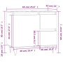 Badezimmerschrank aus geräuchertem Eichensperrholz, 65 x 33 x 60 cm von vidaXL, Badezimmerwaschtische - Ref: Foro24-831609, P...