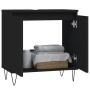 Schwarzer Badezimmerschrank aus Holzwerkstoff, 58 x 33 x 60 cm von vidaXL, Badezimmerwaschtische - Ref: Foro24-831581, Preis:...