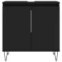 Black engineered wood bathroom cabinet 58x33x60 cm by vidaXL, bathroom vanities - Ref: Foro24-831581, Price: 50,46 €, Discoun...