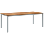 Conjunto de Comedor de Jardín 7 pcs Gris y marrón