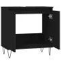 Black engineered wood bathroom cabinet 58x33x60 cm by vidaXL, bathroom vanities - Ref: Foro24-831581, Price: 50,46 €, Discoun...