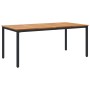 Conjunto de Comedor de Jardín 7 pcs Negro y marrón