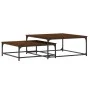 Stackable coffee tables 2 pieces engineered wood brown oak by vidaXL, Coffee table - Ref: Foro24-832822, Price: 75,77 €, Disc...