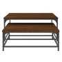 Stapelbare Couchtische, 2 Stück, Holzwerkstoff, braune Eiche von vidaXL, Couchtisch - Ref: Foro24-832822, Preis: 76,75 €, Rab...