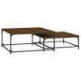 Stackable coffee tables 2 pieces engineered wood brown oak by vidaXL, Coffee table - Ref: Foro24-832822, Price: 75,77 €, Disc...