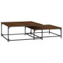 Stapelbare Couchtische, 2 Stück, Holzwerkstoff, braune Eiche von vidaXL, Couchtisch - Ref: Foro24-832822, Preis: 76,75 €, Rab...