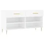 Weiße Schuhbank aus Holzwerkstoff, 102 x 35 x 55 cm von vidaXL, Schuhregale und Schuhorganisatoren - Ref: Foro24-829724, Prei...