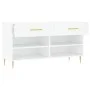 Weiße Schuhbank aus Holzwerkstoff, 102 x 35 x 55 cm von vidaXL, Schuhregale und Schuhorganisatoren - Ref: Foro24-829724, Prei...