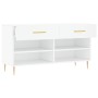 Weiße Schuhbank aus Holzwerkstoff, 102 x 35 x 55 cm von vidaXL, Schuhregale und Schuhorganisatoren - Ref: Foro24-829724, Prei...