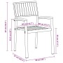Conjunto de Comedor de Jardín 5 pcs Gris y marrón