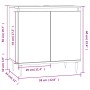Weißer Badezimmerschrank aus Holzwerkstoff, 58 x 33 x 60 cm von vidaXL, Badezimmerwaschtische - Ref: Foro24-831572, Preis: 43...