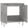 Armario de baño madera de ingeniería gris hormigón 58x33x60 cm de vidaXL, Tocadores de baño - Ref: Foro24-831584, Precio: 47,...