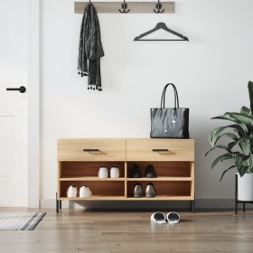 Shoe bench engineered wood Sonoma oak 102x35x55 cm by vidaXL, Shoe racks and shoe organizers - Ref: Foro24-829751, Price: 58,...