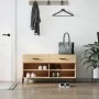 Schuhbank aus Holzwerkstoff Sonoma-Eiche 102x35x55 cm von vidaXL, Schuhregale und Schuhorganisatoren - Ref: Foro24-829751, Pr...