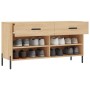Schuhbank aus Holzwerkstoff Sonoma-Eiche 102x35x55 cm von vidaXL, Schuhregale und Schuhorganisatoren - Ref: Foro24-829751, Pr...