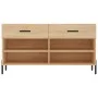 Banco zapatero madera de ingeniería roble Sonoma 102x35x55 cm de vidaXL, Zapateros y organizadores de calzado - Ref: Foro24-8...