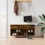 Shoe bench engineered wood smoked oak 102x35x55 cm by vidaXL, Shoe racks and shoe organizers - Ref: Foro24-829729, Price: 67,...