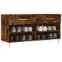 Shoe bench engineered wood smoked oak 102x35x55 cm by vidaXL, Shoe racks and shoe organizers - Ref: Foro24-829729, Price: 67,...