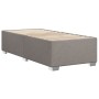 Estructura de cama sin colchón tela gris taupe 80x200 cm