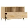 Mueble para TV madera contrachapada roble ahumado 80x36x50 cm de vidaXL, Muebles TV - Ref: Foro24-828951, Precio: 51,74 €, De...