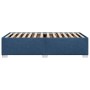 Estructura de cama sin colchón tela azul 80x200 cm
