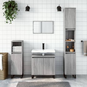 Armario de baño madera de ingeniería gris Sonoma 58x33x60 cm von vidaXL, Badezimmermöbel - Ref: Foro24-831594, Preis: 44,52 €...