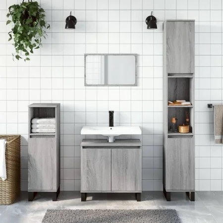 Armario de baño madera de ingeniería gris Sonoma 58x33x60 cm de vidaXL, Muebles de baño - Ref: Foro24-831594, Precio: 43,95 €...