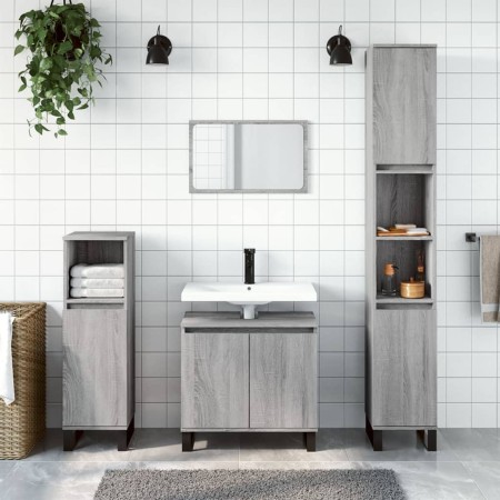 Armario de baño madera de ingeniería gris Sonoma 58x33x60 cm de vidaXL, Muebles de baño - Ref: Foro24-831594, Precio: 44,52 €...
