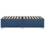 Estructura de cama sin colchón tela azul 90x190 cm