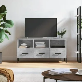 Betongrauer TV-Schrank aus Holzwerkstoff, 102 x 36 x 50 cm von vidaXL, TV-Möbel - Ref: Foro24-829048, Preis: 63,03 €, Rabatt: %