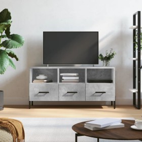 Mueble de TV madera de ingeniería gris hormigón 102x36x50 cm de vidaXL, Muebles TV - Ref: Foro24-829048, Precio: 63,59 €, Des...
