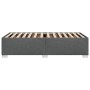 Estructura de cama sin colchón tela gris oscuro 90x200 cm