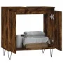 Armario de baño madera de ingeniería roble ahumado 58x33x60 cm de vidaXL, Tocadores de baño - Ref: Foro24-831585, Precio: 41,...