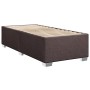 Estructura de cama sin colchón tela marrón oscuro 90x200 cm