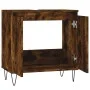 Armario de baño madera de ingeniería roble ahumado 58x33x60 cm de vidaXL, Tocadores de baño - Ref: Foro24-831585, Precio: 41,...