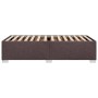 Estructura de cama sin colchón tela marrón oscuro 90x200 cm