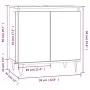 Armario de baño madera de ingeniería roble ahumado 58x33x60 cm de vidaXL, Tocadores de baño - Ref: Foro24-831585, Precio: 41,...
