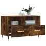 Smoked oak plywood TV cabinet 80x36x50 cm by vidaXL, TV Furniture - Ref: Foro24-828953, Price: 46,63 €, Discount: %